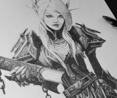 DIBUJO ELFA DE SANGRE PALADÍN | WORLD OF WARCRAFT