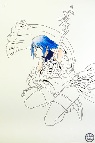 Dibujo de Aqua Kingdom Hearts