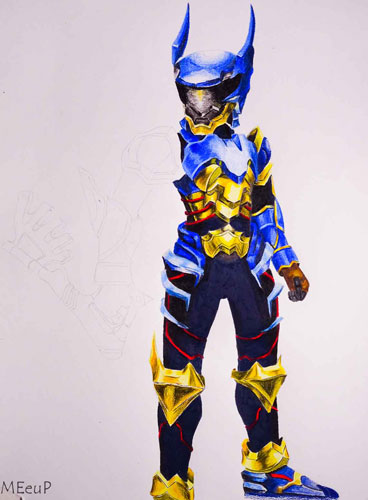 Dibujo de Ventus con armadura | Kingdom Hearts