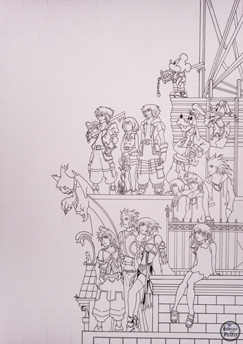 Dibujo portada Kingdom Hearts 3