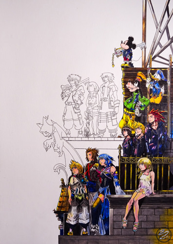 Dibujo portada Kingdom Hearts 3