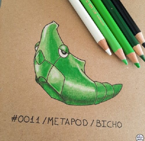 DIBUJO METAPOD – POKÉMON #0011