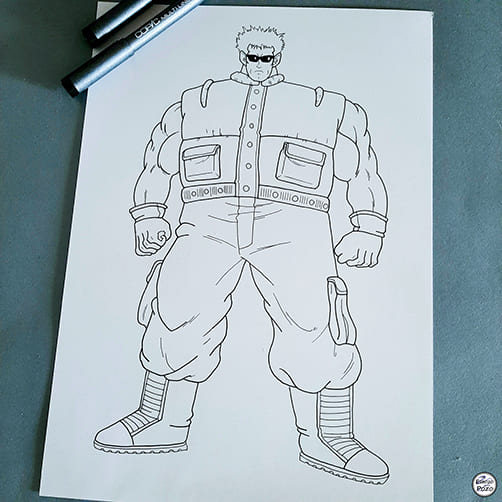 Dibujo Sargento Metalico | Dragon Ball