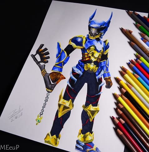 Dibujo Ventus con armadura | Kingdom Hearts
