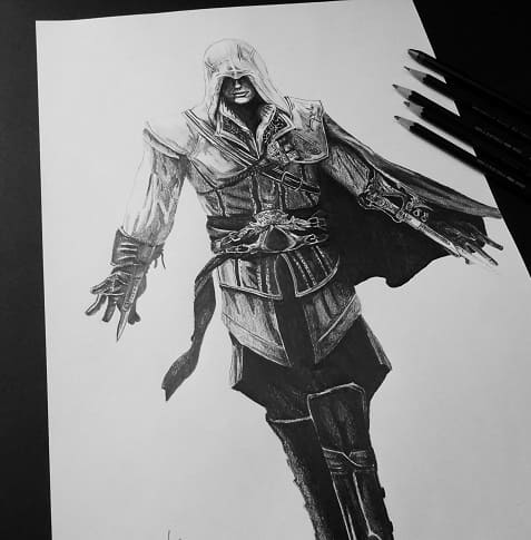 DIBUJO EZIO AUDITORE | ASSASSIN’S CREED