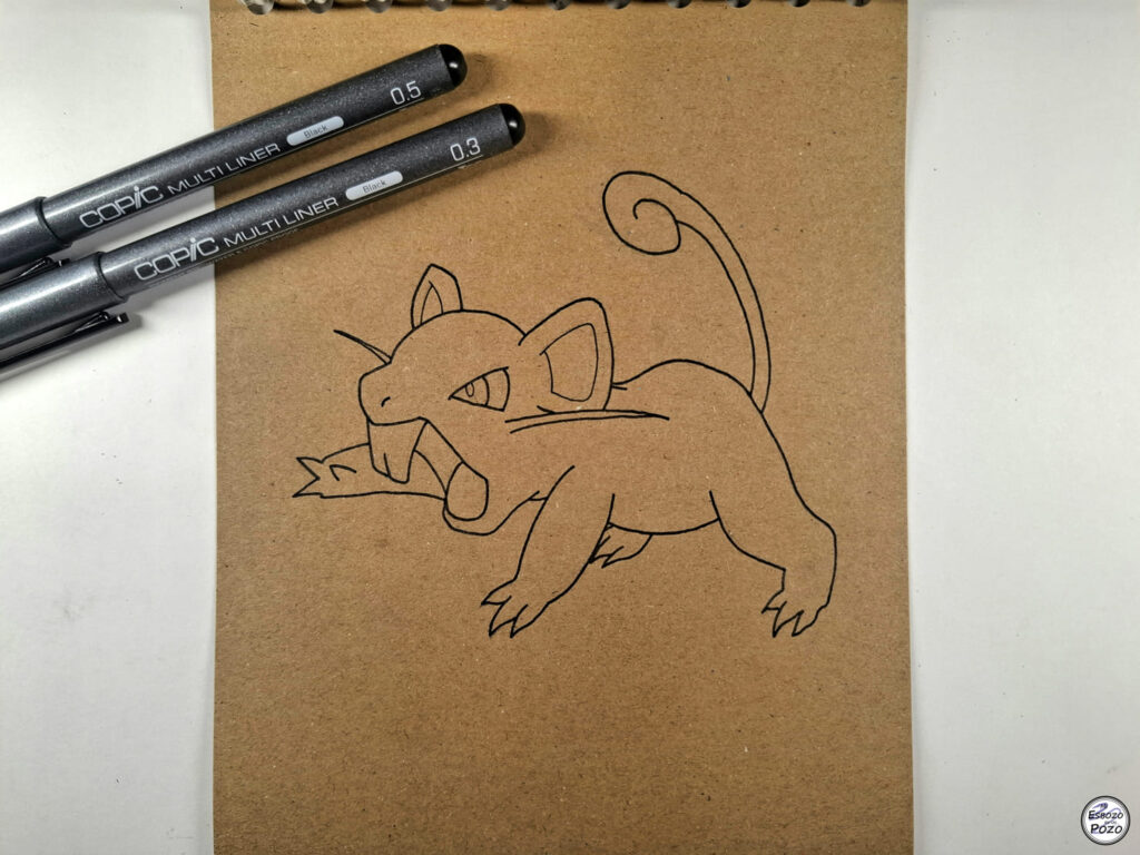 Dibujo Ratatta - Pokemon