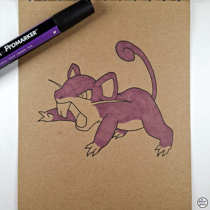 Dibujo Ratatta - Pokemon