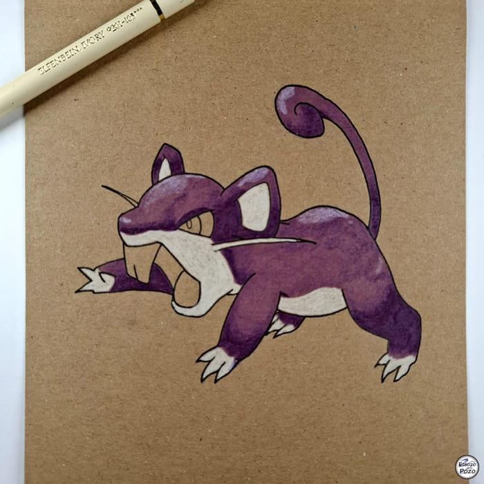 Dibujo Ratatta - Pokemon