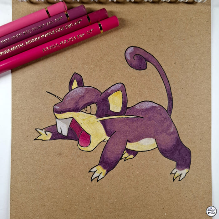 Dibujo Ratatta - Pokemon