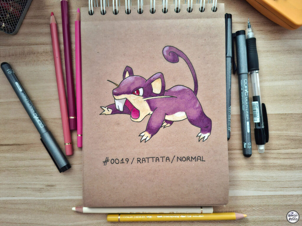 Dibujo Ratatta - Pokemon