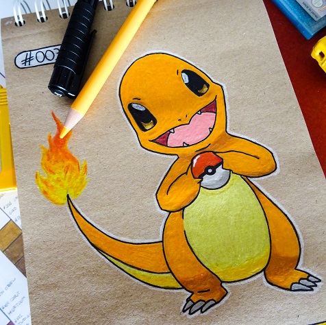 DIBUJO CHARMANDER | POKEMON #004