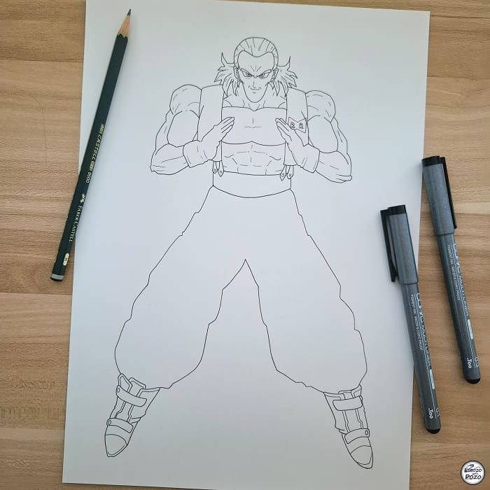 Dibujo Goku Super Saiyan 2 - Dragon Ball