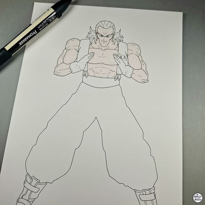 Dibujo Goku Super Saiyan 2 - Dragon Ball