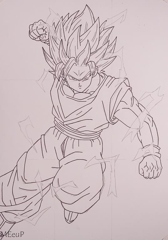 Dibujo Goku Super Saiyan 2