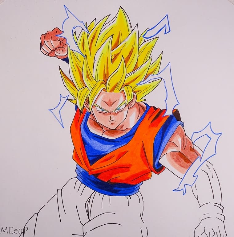 Dibujo Goku Super Saiyan 2