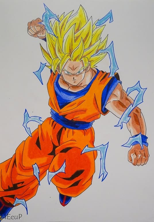 Dibujo Goku Super Saiyan 2