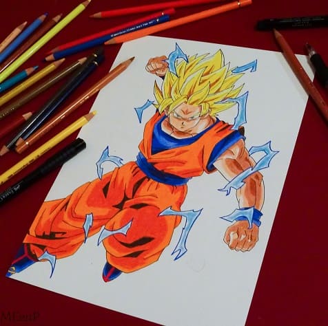 Dibujo Goku Super Saiyan 2