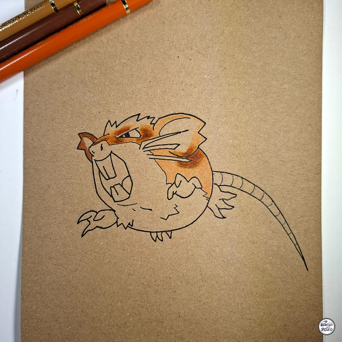 Dibujo Raticate - Pokemon