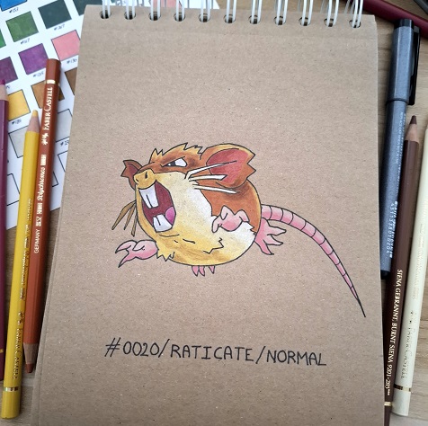 DIBUJO RATICATE – POKÉMON #0020