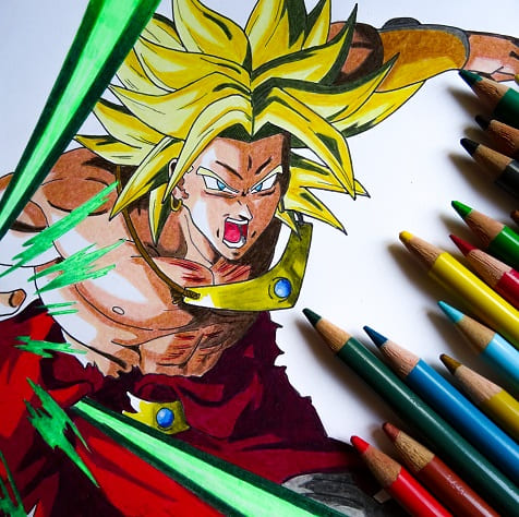 Dibujo Broly Super Saiyan Dragon Ball