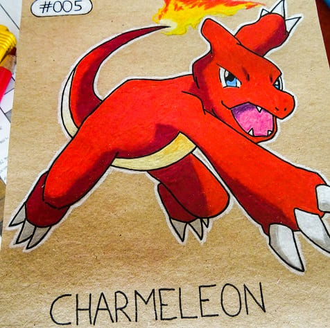 Dibujo de Charmelon - Pokemon