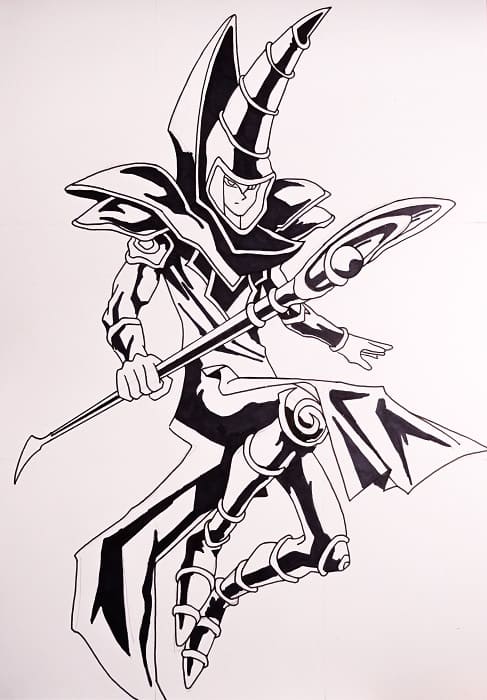 Dibujo Mago Oscuro | Yu Gi Oh!