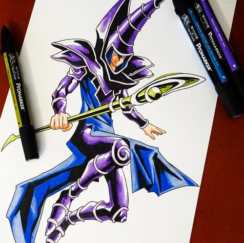 Dibujo Mago Oscuro | Yu Gi Oh!