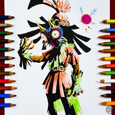 Dibujo Skull Kid Majoras Mkas